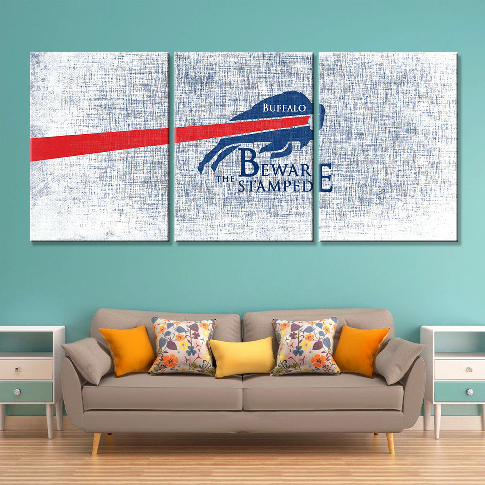 American Football Wall Art - AF5135 - Buffalo Bills - The Beware Stampede - American Football Poster - American Football Canvas