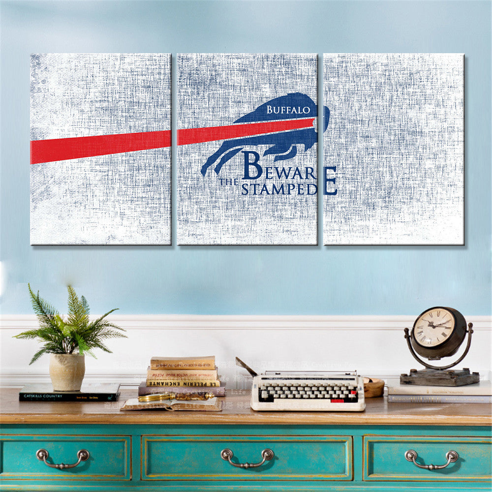 American Football Wall Art - AF5135 - Buffalo Bills - The Beware Stampede - American Football Poster - American Football Canvas