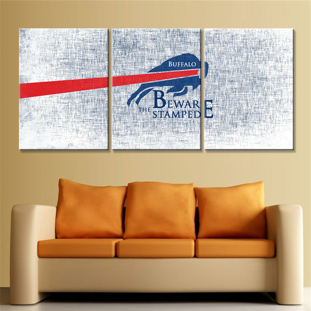American Football Wall Art - AF5135 - Buffalo Bills - The Beware Stampede - American Football Poster - American Football Canvas