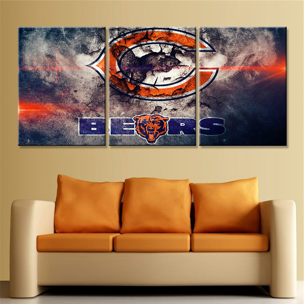 American Football Wall Art - AF5137 - Chicago Bears - American Football Poster - American Football Canvas