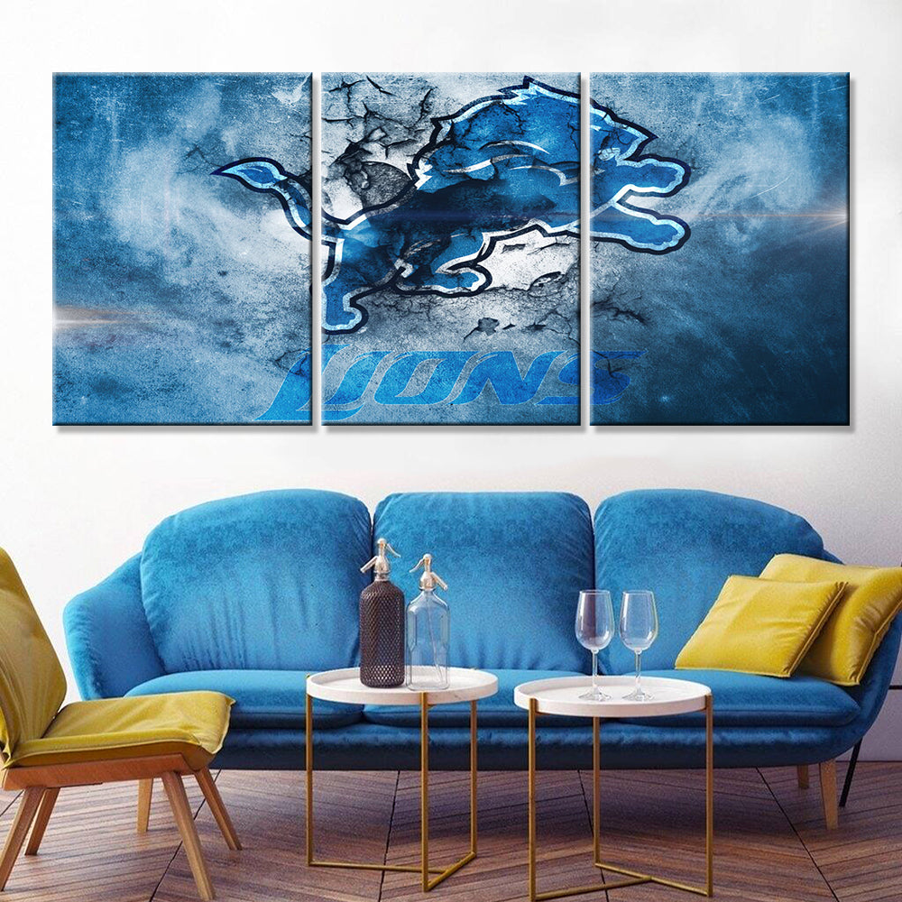 American Football Wall Art - AF5143 - Detroit Lions - American Football Poster - American Football Canvas