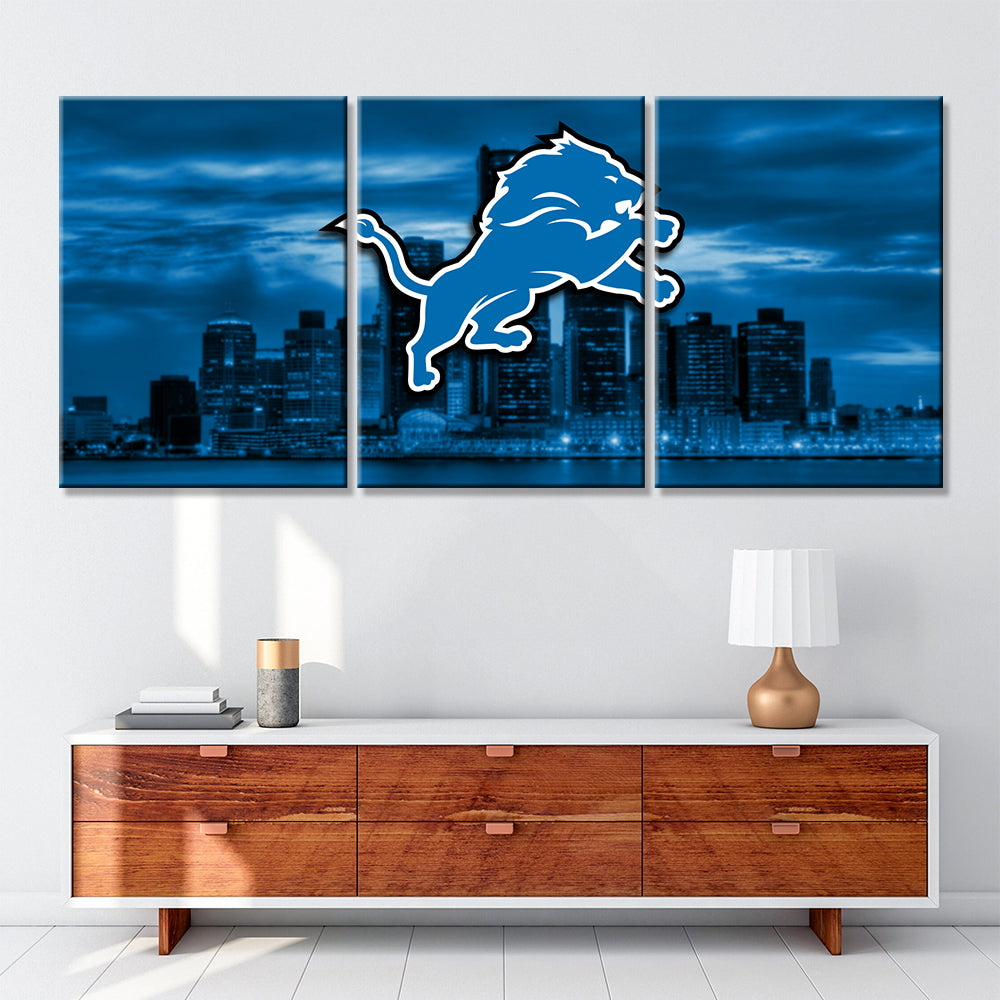 American Football Pieces Wall Art - AF5144 - Detroit Lions - American Football Poster - American Football Canvas