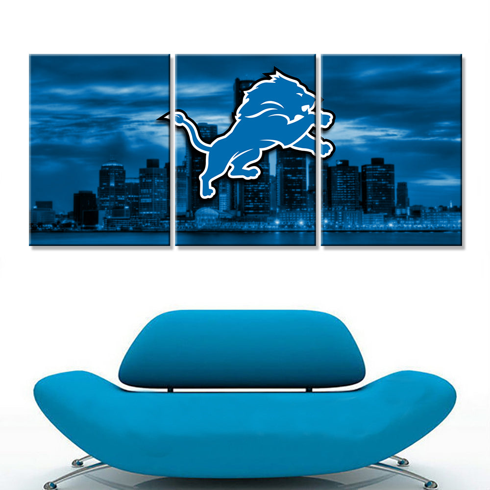 American Football Pieces Wall Art - AF5144 - Detroit Lions - American Football Poster - American Football Canvas