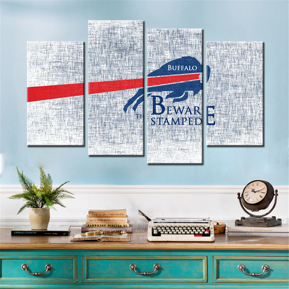 American Football Wall Art - AF5135 - Buffalo Bills - The Beware Stampede - American Football Poster - American Football Canvas
