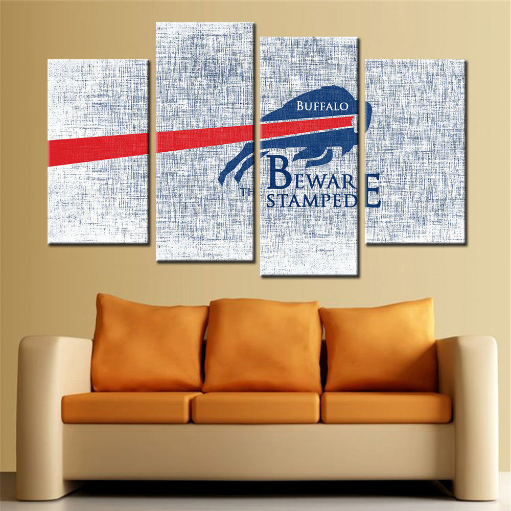 American Football Wall Art - AF5135 - Buffalo Bills - The Beware Stampede - American Football Poster - American Football Canvas