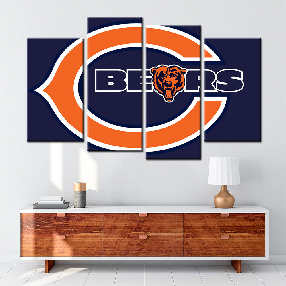 American Football Wall Art - AF5136 - Chicago Bears - American Football Poster - American Football Canvas