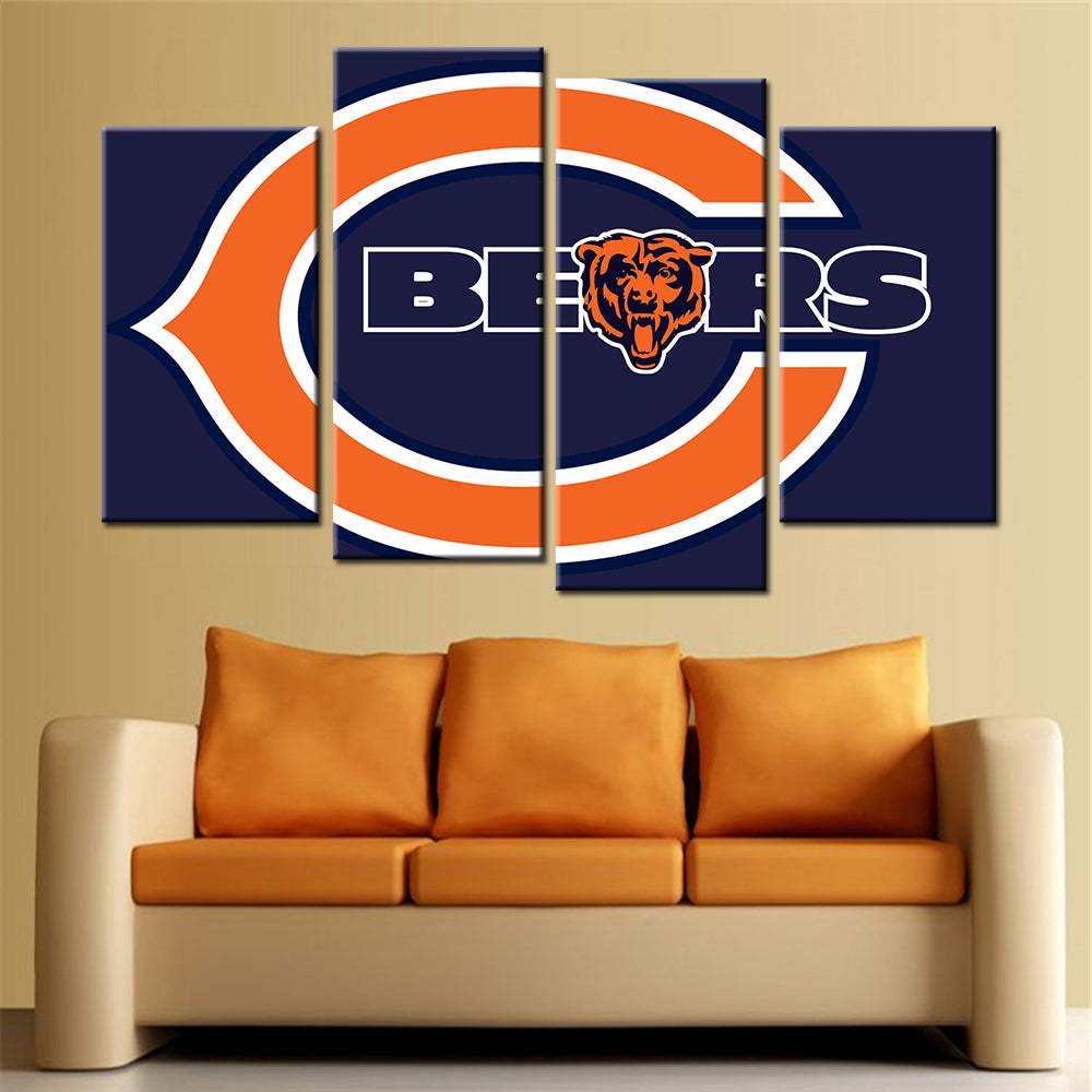 American Football Wall Art - AF5136 - Chicago Bears - American Football Poster - American Football Canvas