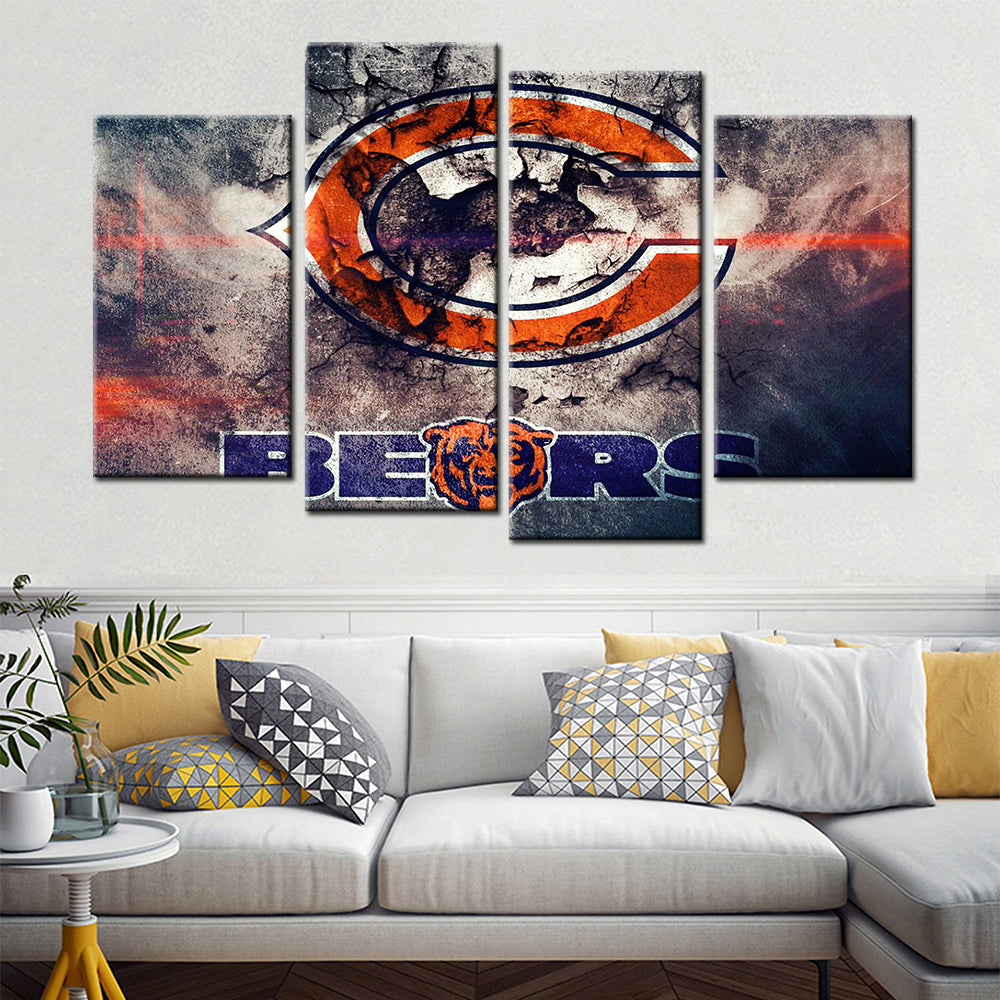 American Football Wall Art - AF5137 - Chicago Bears - American Football Poster - American Football Canvas