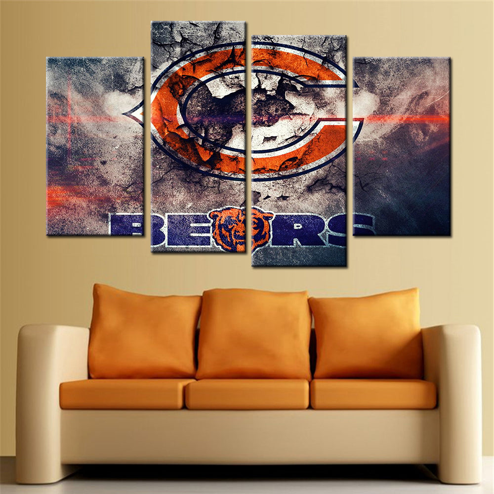 American Football Wall Art - AF5137 - Chicago Bears - American Football Poster - American Football Canvas