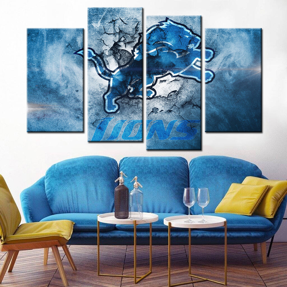 American Football Wall Art - AF5143 - Detroit Lions - American Football Poster - American Football Canvas
