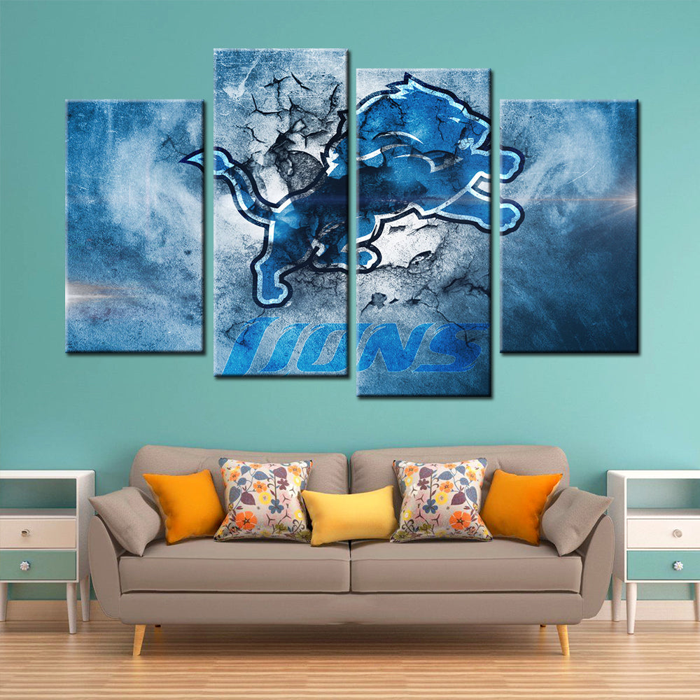 American Football Wall Art - AF5143 - Detroit Lions - American Football Poster - American Football Canvas