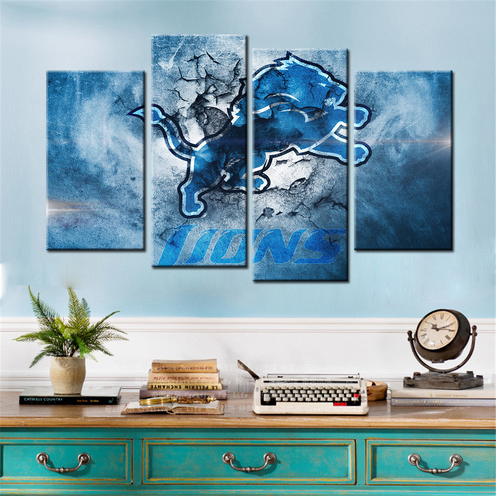 American Football Wall Art - AF5143 - Detroit Lions - American Football Poster - American Football Canvas