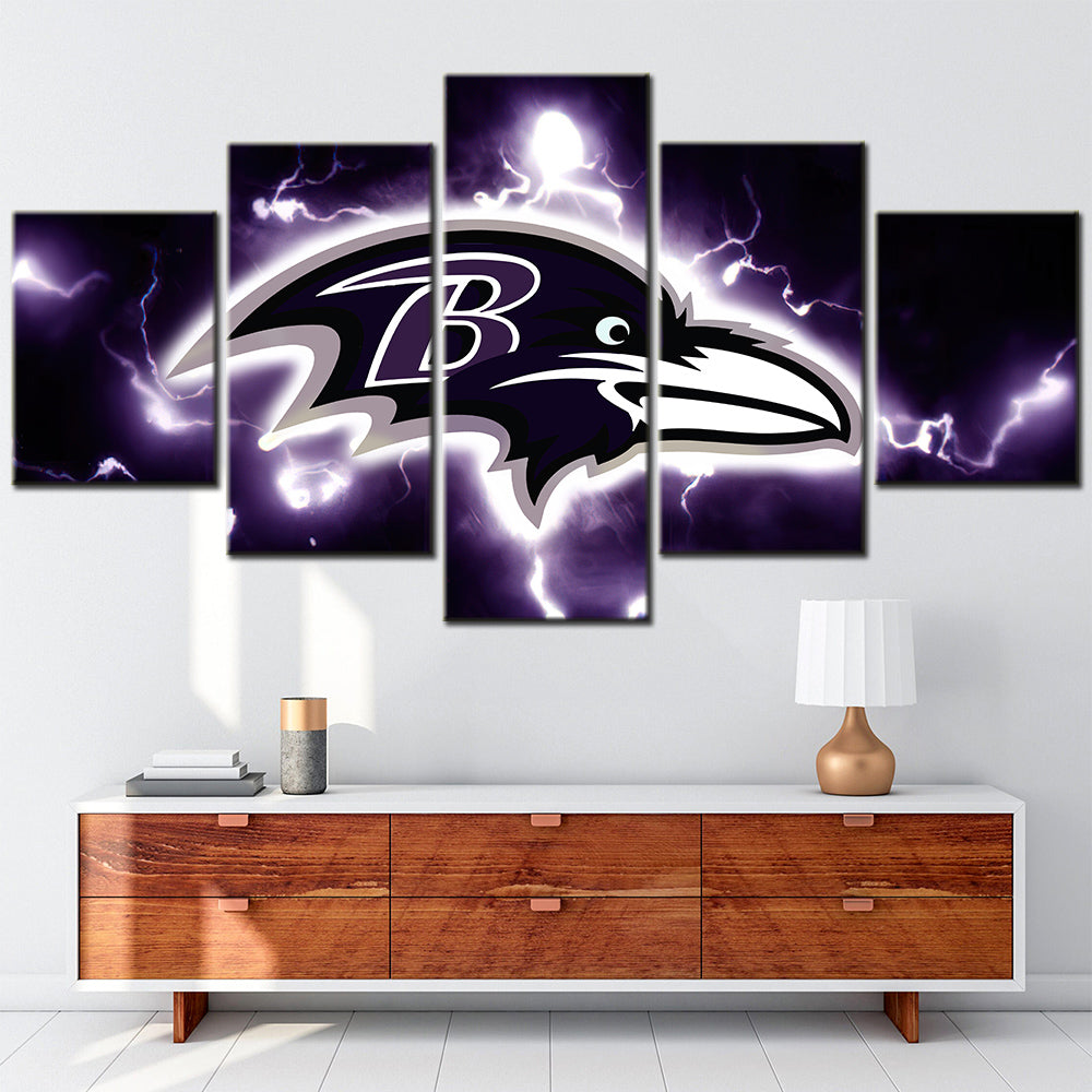 American Football - 5 Pieces Wall Art - AF5089 - Baltimore Ravens - American Football Poster - American Football Canvas