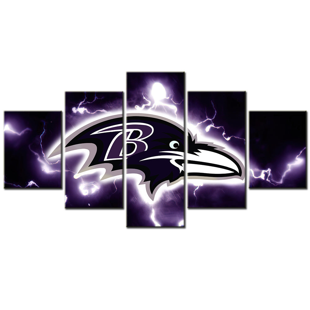 American Football - 5 Pieces Wall Art - AF5089 - Baltimore Ravens - American Football Poster - American Football Canvas