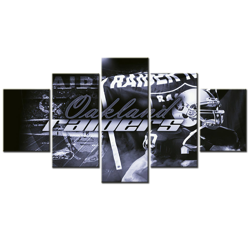 American Football - 5 Pieces Wall Art - AF5097 - Oakland Raiders - American Football Poster - American Football Canvas