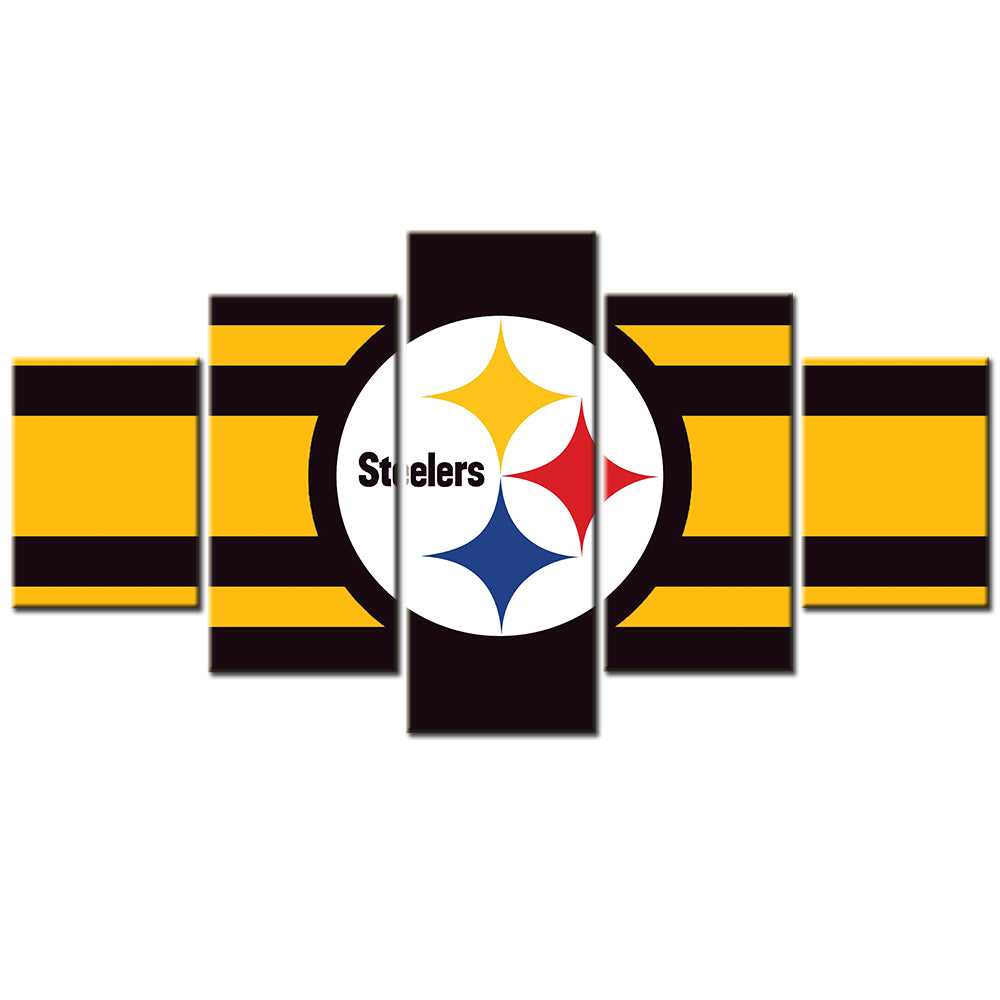 American Football - 5 Pieces Wall Art - AF5102 - Pittsburgh Steelers - American Football Poster - American Football Canvas