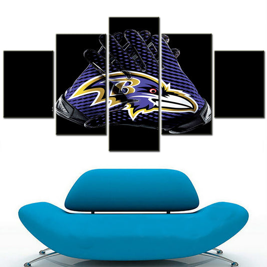American Football - 5 Pieces Wall Art - AF5104 - Baltimore Ravens - American Football Poster - American Football Canvas