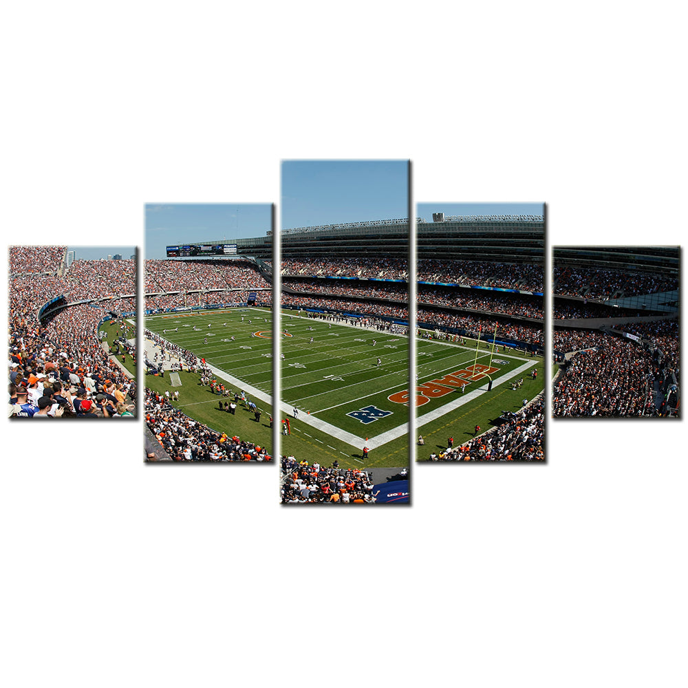 American Football - 5 Pieces Wall Art - AF5108 - Chicago Bears Soldier Field - American Football Poster - American Football Canvas
