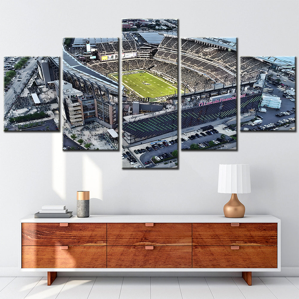 American Football - 5 Pieces Wall Art - AF5113 - Lincoln Financial Field - Philadelphia Eagles - American Football Poster - American Football Canvas