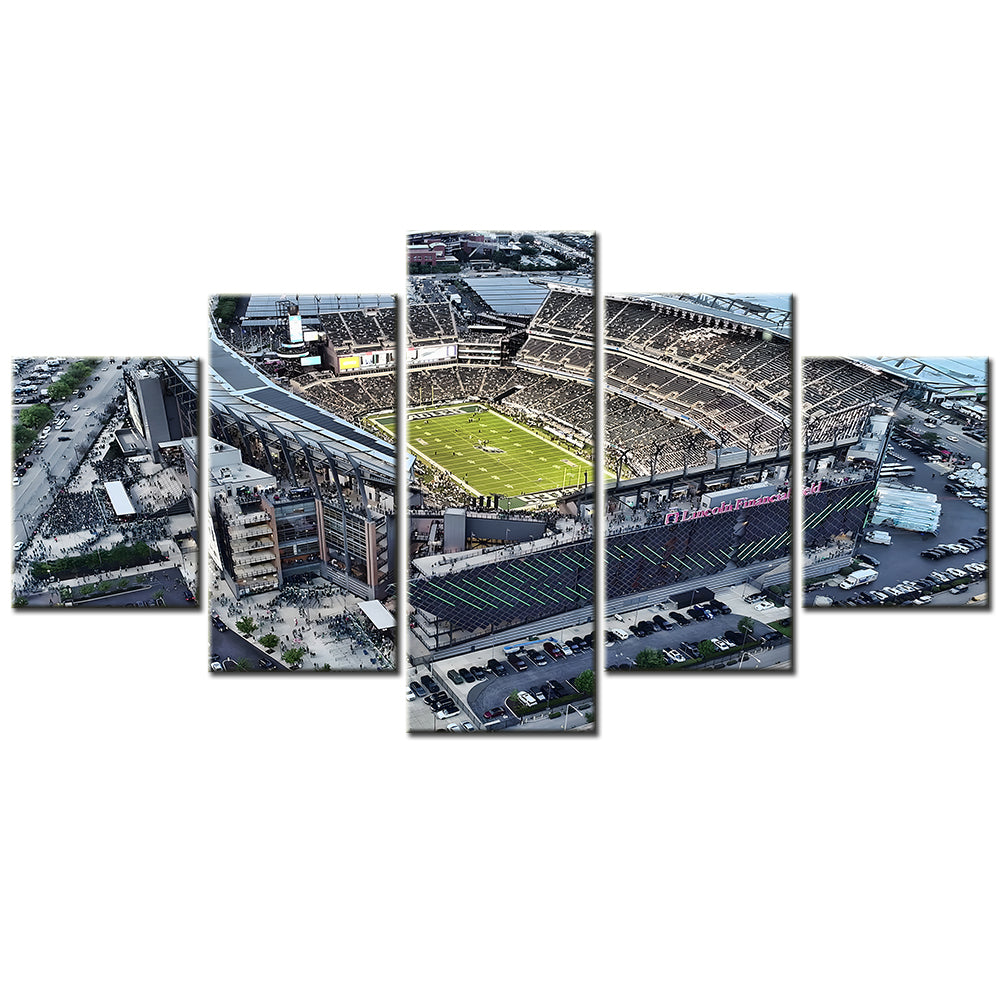 American Football - 5 Pieces Wall Art - AF5113 - Lincoln Financial Field - Philadelphia Eagles - American Football Poster - American Football Canvas
