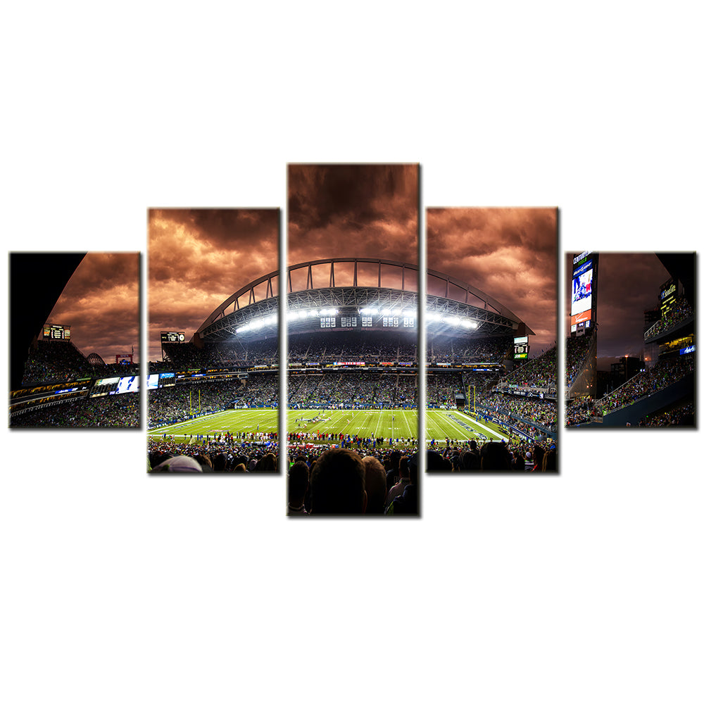 American Football - 5 Pieces Wall Art - AF5114 - Lumen Field - Seattle Seahawks - Seattle Sounders FC - American Football Poster - American Football Canvas