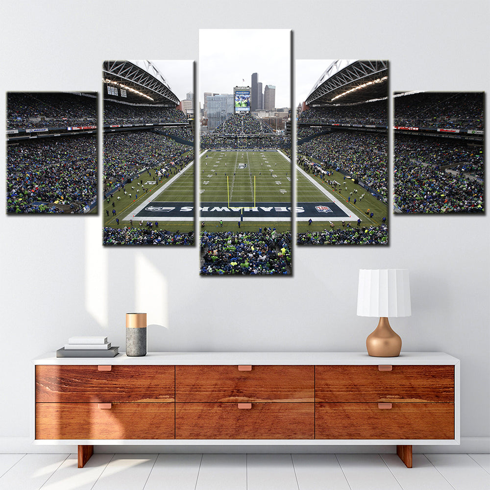 American Football - 5 Pieces Wall Art - AF5115 - Lumen Field - Seattle Seahawks - Centurylink Field Stadium - National Football League - American Football Poster - American Football Canvas