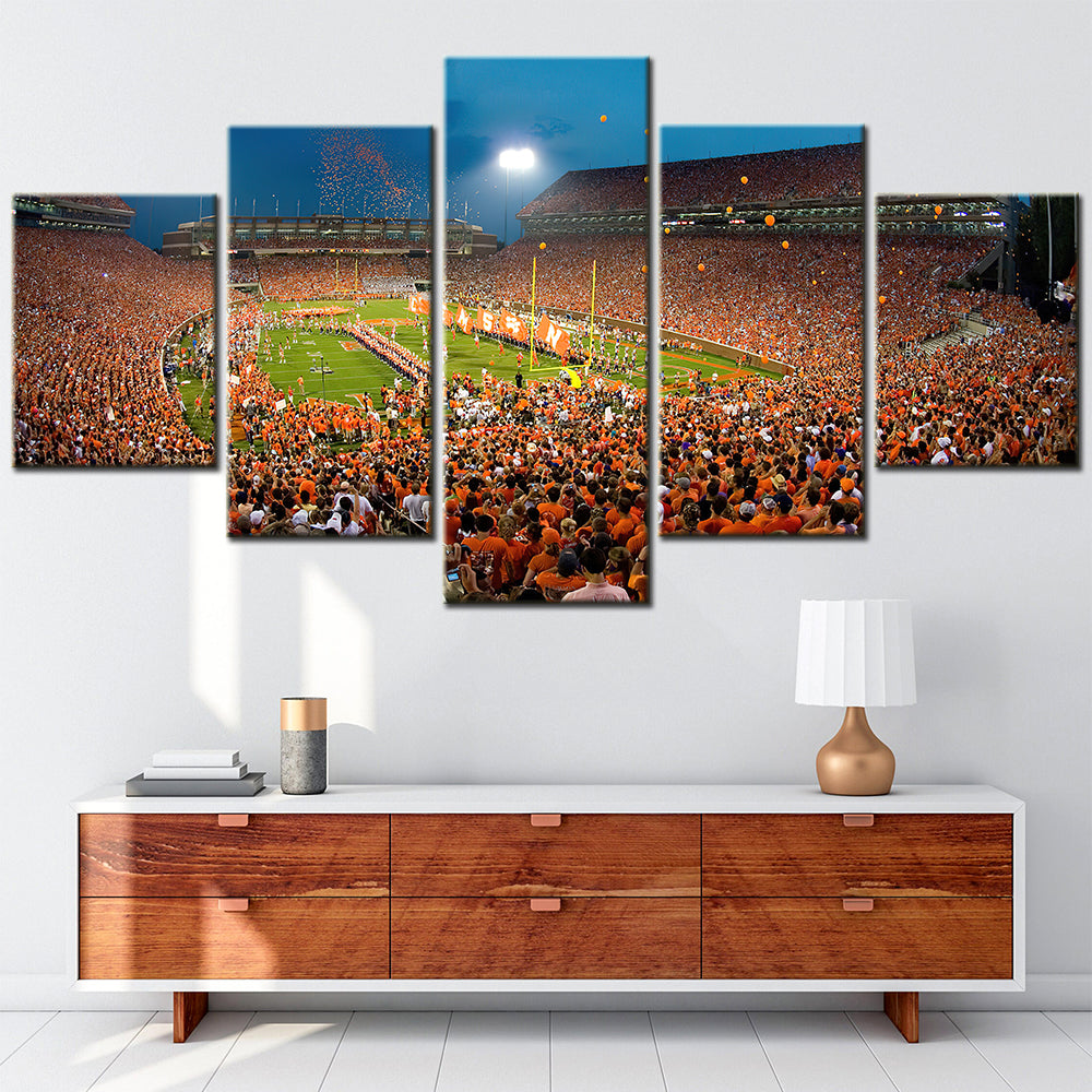 American Football - 5 Pieces Wall Art - AF5116 - Clemson Tigers - Death Valley – Clemson Tigers - American Football Poster - American Football Canvas