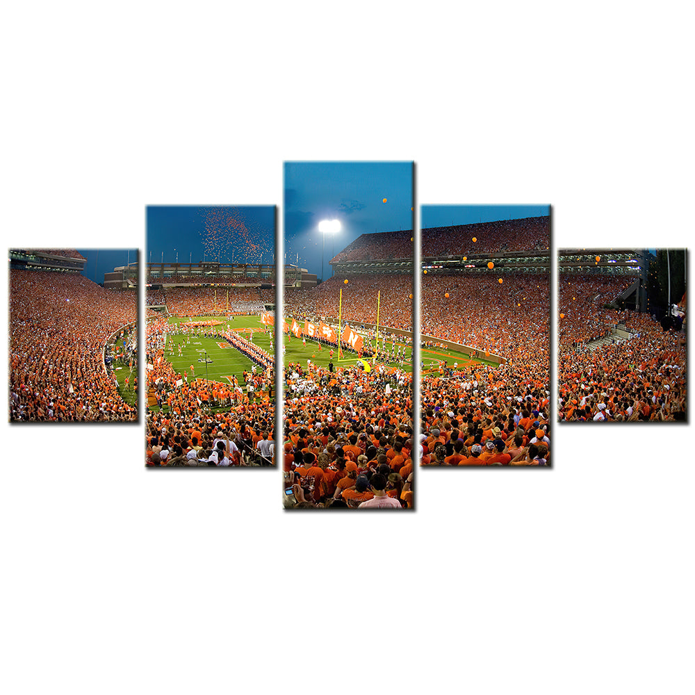American Football - 5 Pieces Wall Art - AF5116 - Clemson Tigers - Death Valley – Clemson Tigers - American Football Poster - American Football Canvas