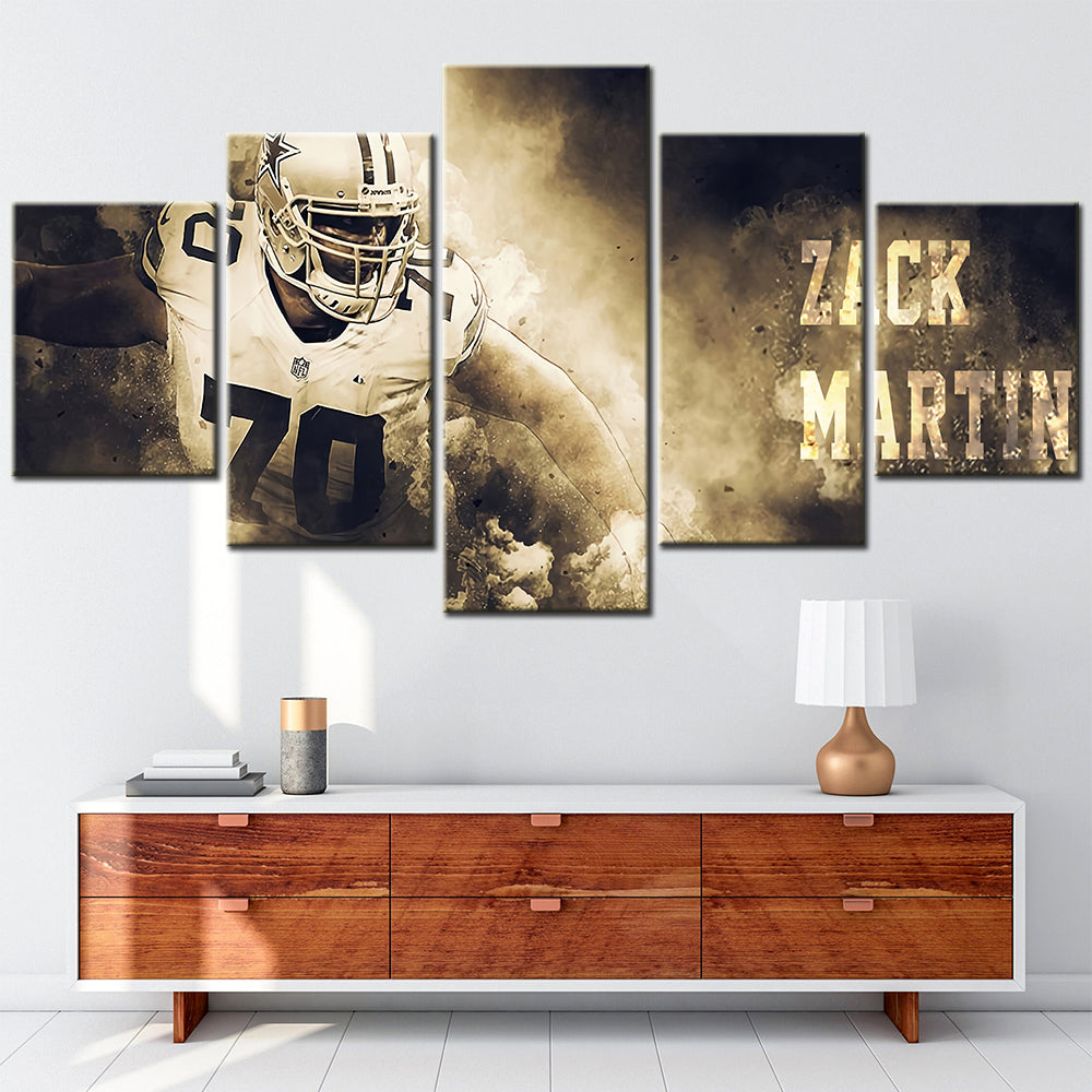 American Football - 5 Pieces Wall Art - AF5119 - Dallas Cowboys - Zack Martin - American Football Poster - American Football Canvas