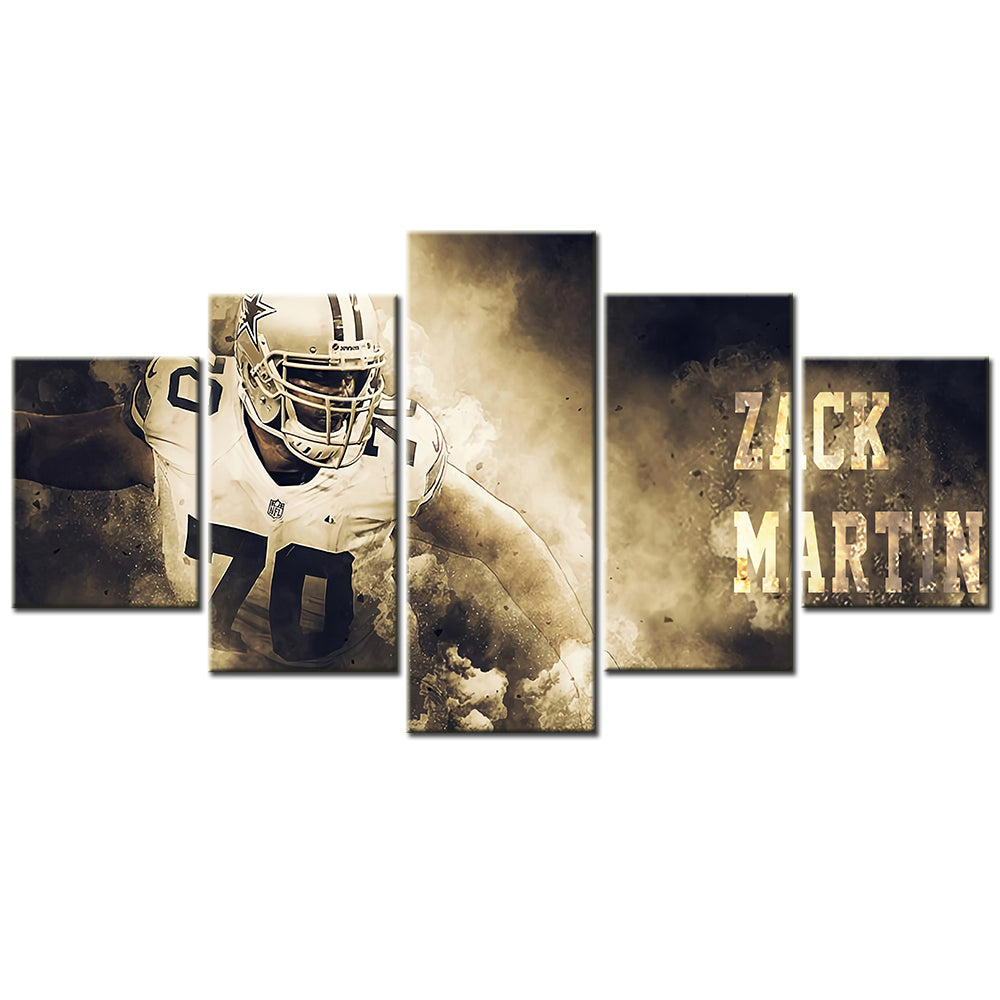 American Football - 5 Pieces Wall Art - AF5119 - Dallas Cowboys - Zack Martin - American Football Poster - American Football Canvas