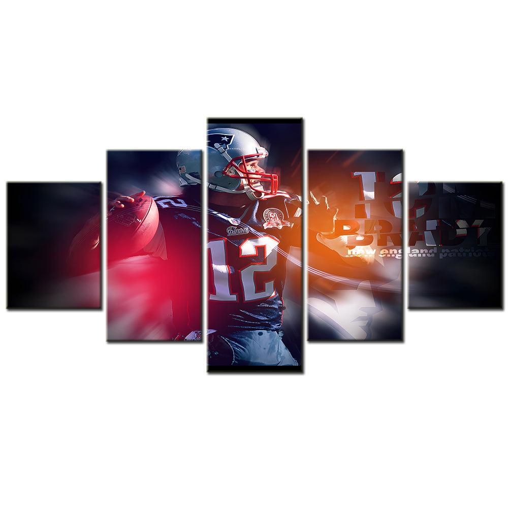American Football - 5 Pieces Wall Art - AF5130 - Tampa Bay Buccaneers - Tom Brady - American Football Poster - American Football Canvas