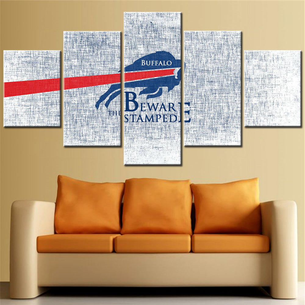 American Football Wall Art - AF5135 - Buffalo Bills - The Beware Stampede - American Football Poster - American Football Canvas