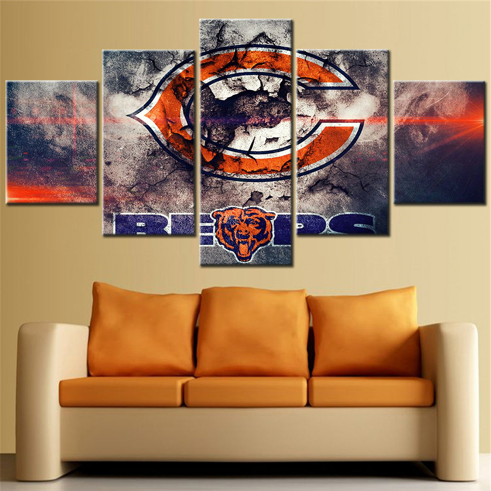 American Football Wall Art - AF5137 - Chicago Bears - American Football Poster - American Football Canvas
