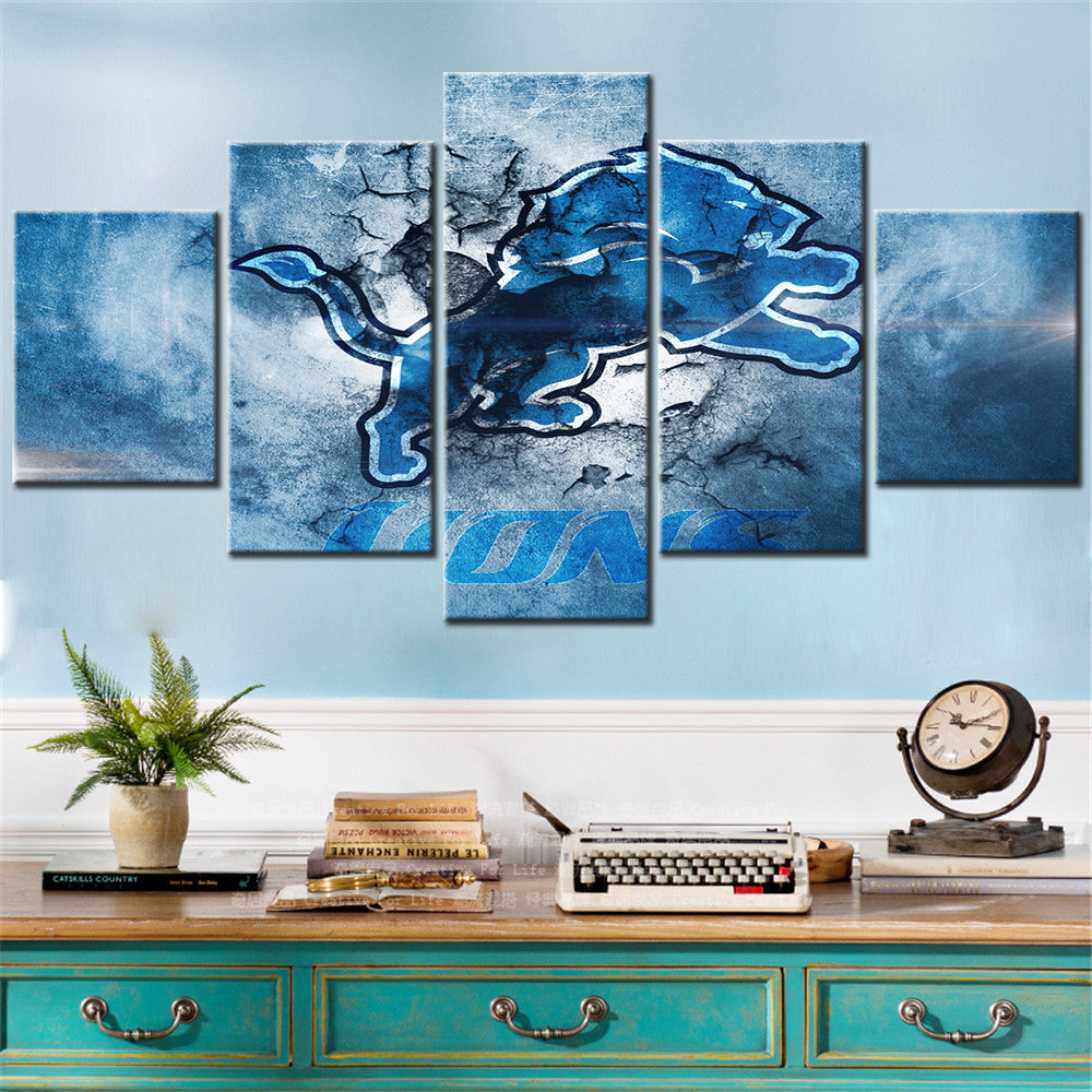 American Football Wall Art - AF5143 - Detroit Lions - American Football Poster - American Football Canvas