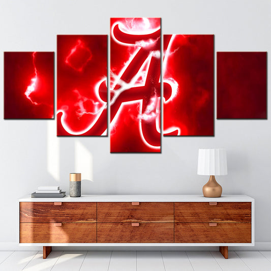 American Football - 5 Pieces Wall Art - AF5025 - Alabama Crimson Tide Football- American Football Poster - American Football Canvas