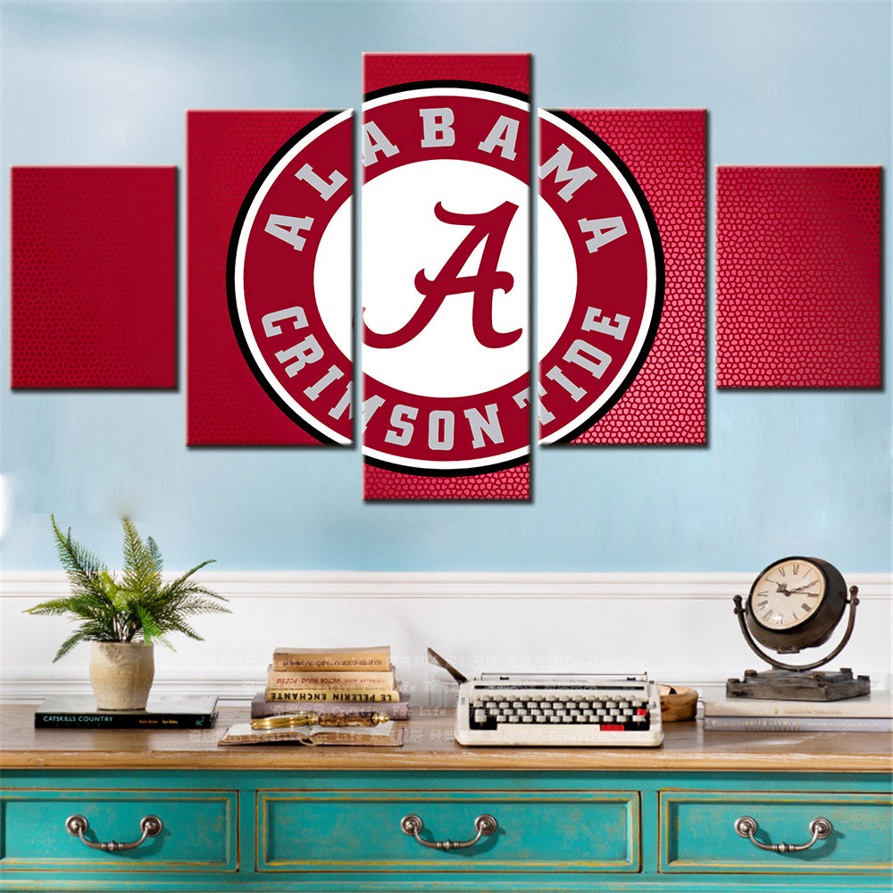 American Football - 5 Pieces Wall Art - AF5030 - Alabama Crimson Tide Football - American Football Poster - American Football Canvas