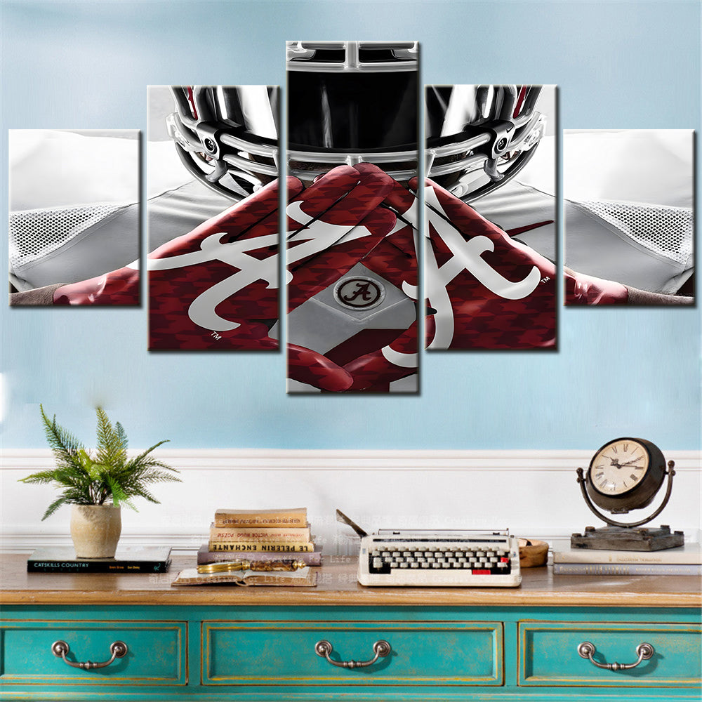 American Football - 5 Pieces Wall Art - AF5118 - Alabama Crimson Tide Football - American Football Poster - American Football Canvas