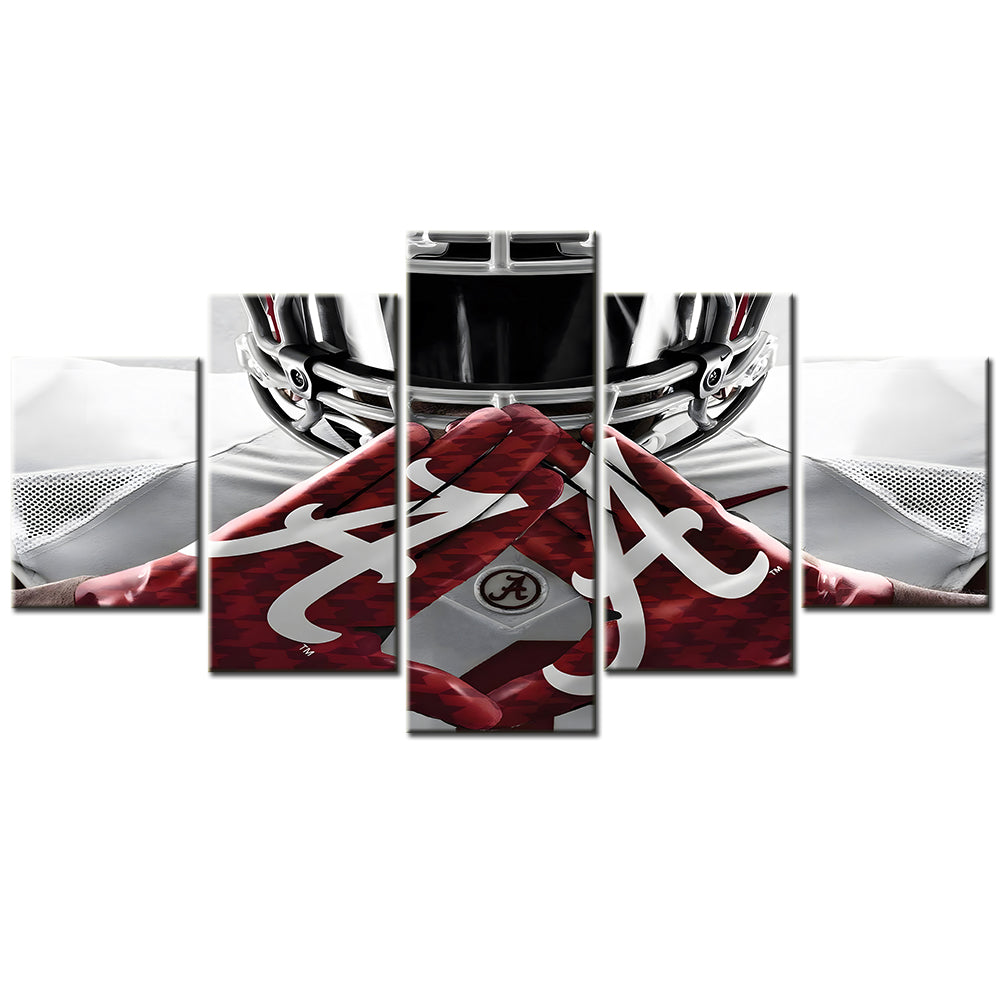 American Football - 5 Pieces Wall Art - AF5118 - Alabama Crimson Tide Football - American Football Poster - American Football Canvas