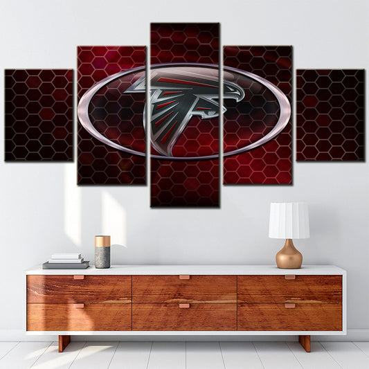 American Football - 5 Pieces Wall Art - AF5032 - Atlanta Falcons - American Football Poster - American Football Canvas
