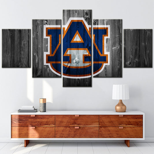 American Football - 5 Pieces Wall Art - AF5035 - Auburn Tigers Football Logo Sport - American Football Poster - American Football Canvas