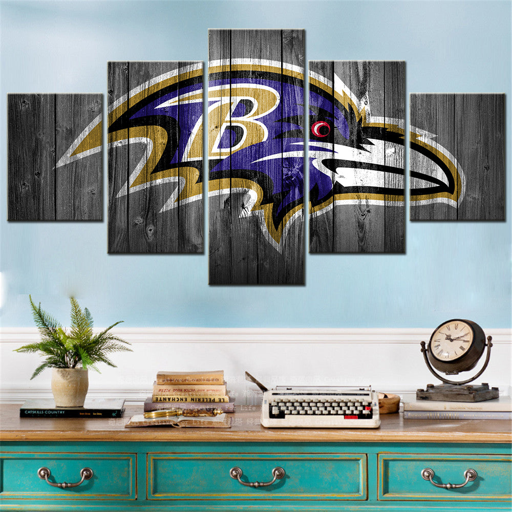 American Football - 5 Pieces Wall Art - AF5001 - Baltimore Ravens - American Football Poster - American Football Canvas