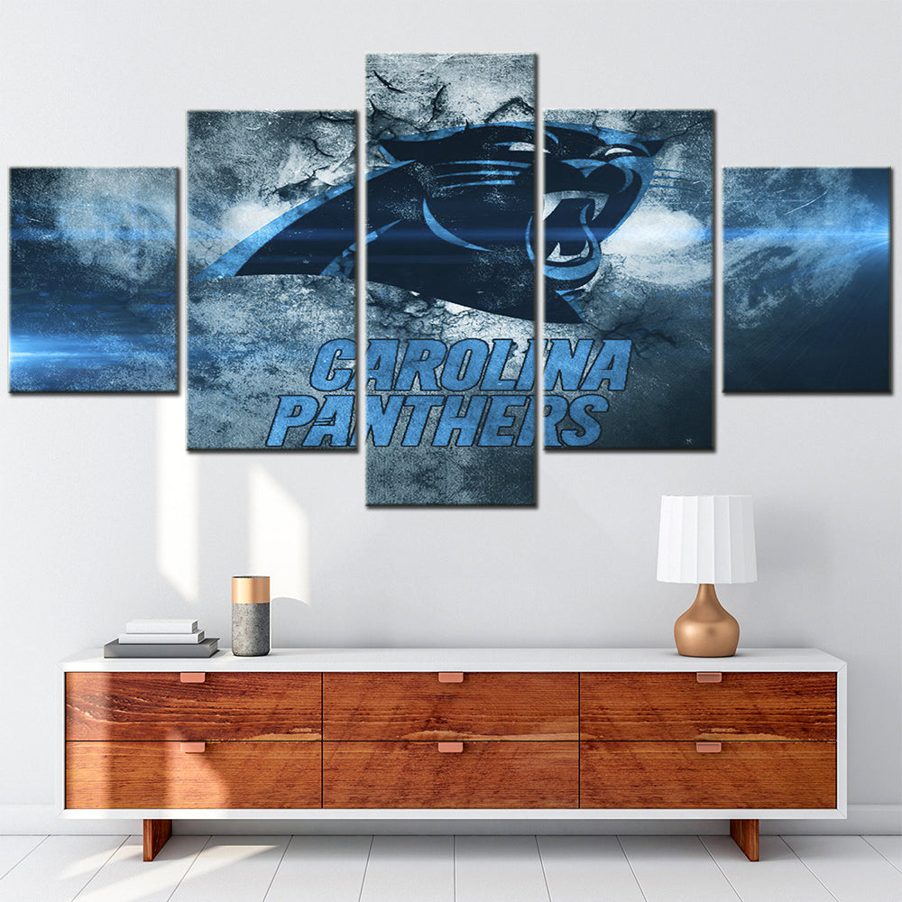 American Football - 5 Pieces Wall Art - AF5003 - Carolina Panthers Sports - American Football Poster - American Football Canvas