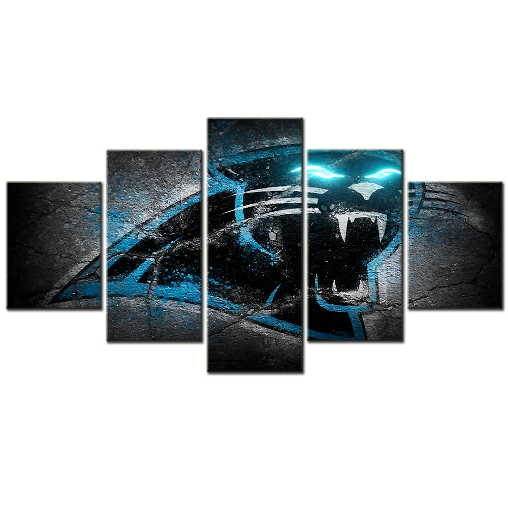 American Football - 5 Pieces Wall Art - AF5040 - Carolina Panthers Sports - American Football Poster - American Football Canvas