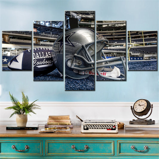 American Football - 5 Pieces Wall Art - AF5044 - Dallas Cowboys Helmet - American Football Poster - American Football Canvas