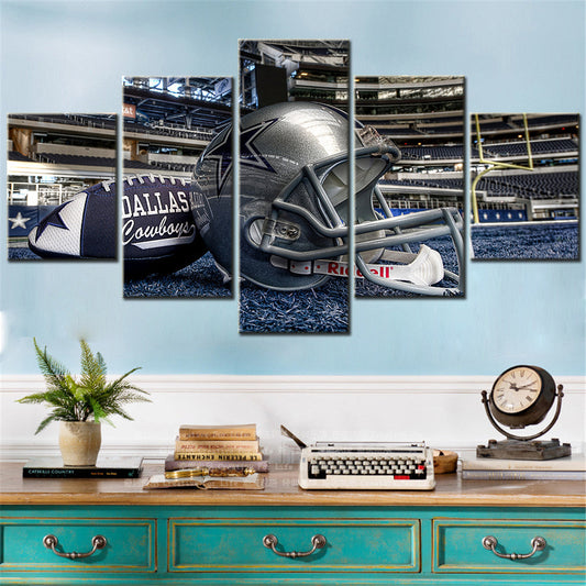 American Football Canvas Wall Art - AF5044 - Dallas Cowboys Helmet