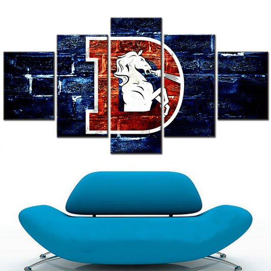 American Football - 5 Pieces Wall Art - AF5051 - Denver Broncos - American Football Poster - American Football Canvas