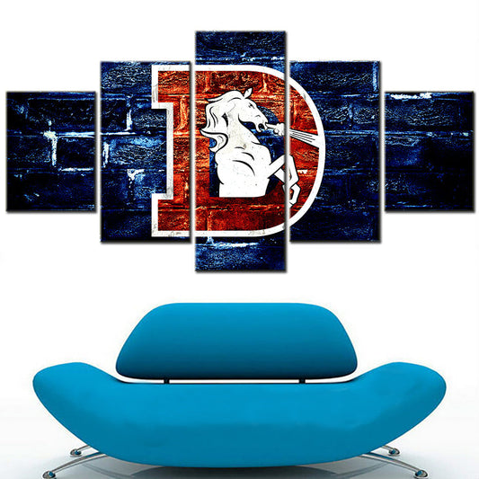 American Football Canvas Wall Art - AF5051 - Denver Broncos - NFL Teams