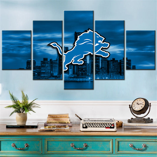 American Football Canvas Wall Art - AF5053 - Detroit Lions - NFL Teams
