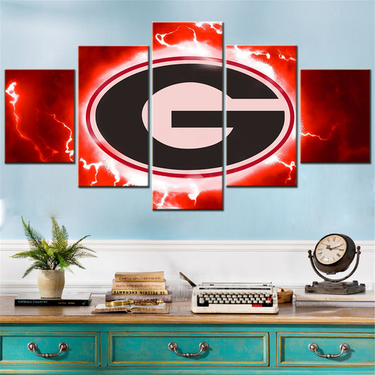 American Football - 5 Pieces Wall Art - AF5009 - Georgia Bulldogs Football - American Football Poster - American Football Canvas
