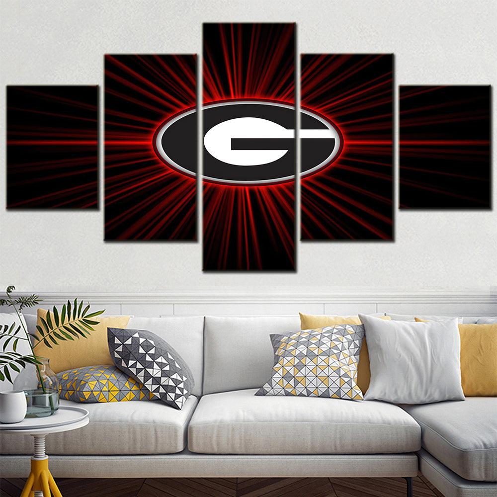 American Football - 5 Pieces Wall Art - AF5056 - Georgia Bulldogs Football - American Football Poster - American Football Canvas
